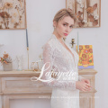 Champagne long sleeve Mermaid Wedding Dress with decals and sequins open back court long tail wedding dress 2020 Champagne long